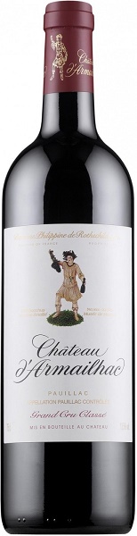 Вино Шато д'Армаяк Гран Крю Классе (Chateau d'Armailhac) красное сухое 0,75л Крепость 13,5%