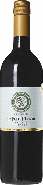 Вино безалкогольное Ле Пти Шавэн Мерло (Le Petit Chavin Merlot) красное полусладкое 0,75л 0%