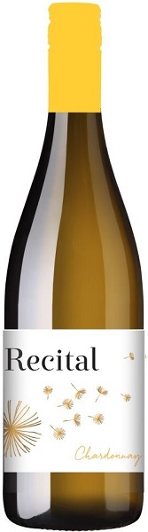 Вино Рецитал Шардоне (Recital Chardonnay) белое сухое 0,75л Крепость 12,5%.