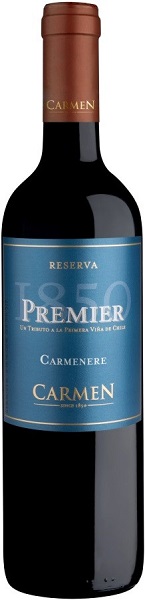 Вино Кармен Премьер 1850 Резерва Карменер (Carmen Premier 1850) красное сухое 0,75л Крепость 13,5%