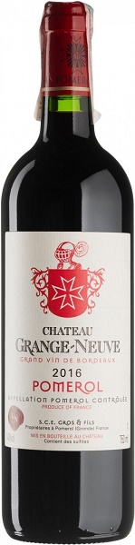 Вино Шато Гранж-Нев Помероль (Chateau Grange-Neuve Pomerol) красное сухое 0,75л Крепость 14%