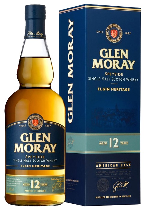 Виски Глен Морей (Glen Moray 12 years) 12 лет 0,7л Крепость 40% в подарочной коробке