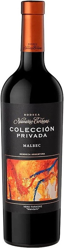 Вино Наварро Корреас Колексьон Привада Мальбек (Coleccion Privada) красное сухое 0,75л 13,5% в п/уп