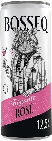 Вино игристое Боссек Фризанте (Bosseq Frizzante) розовое сухое 0,25л 12,5% в жестяной банке