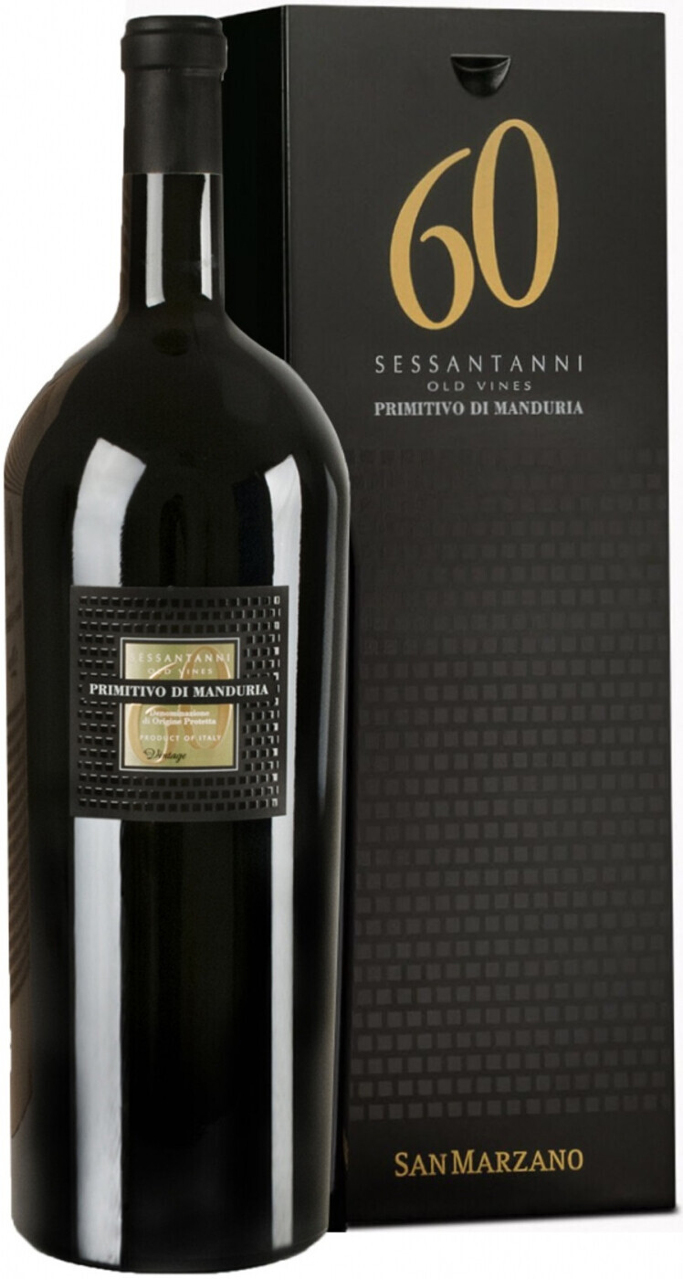 Вино Сессантанни Примитиво ди Мандурия (Sessantanni) красное полусухое 1,5л Крепость 14,5%