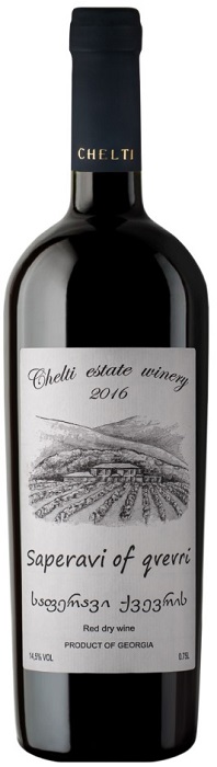 Вино Челти Саперави (Chelti Saperavi) красное сухое 0,75л Крепость 14%