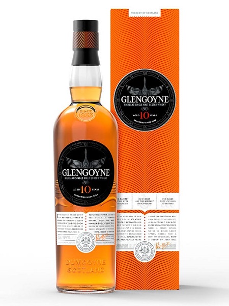 Виски Гленгойн (The Glengoyne) 10 лет 0,7л Крепость 40% в тубе