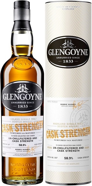 Виски Гленгойн Каск Стренгс (The Glengoyne Cask Strength) 0,7л Крепость 58,9% в тубе