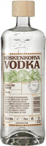 Водка Коскенкорва Лимон Лайм Тысячелистник (Vodka Koskenkorva Lemon Lime) 0,7л Крепость 37,5%