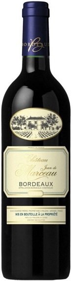 Вино Шато Марсо (Chateau Marceau Bordeaux) красное сухое 0,75л Крепость 13%
