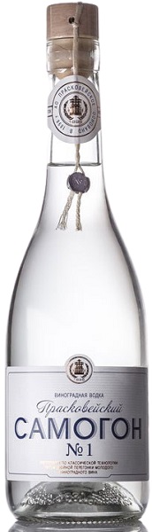 Самогон № 1 Прасковейский (Praskoveysky Samogon № 1) водка виноградная 0,5л Крепость 40%