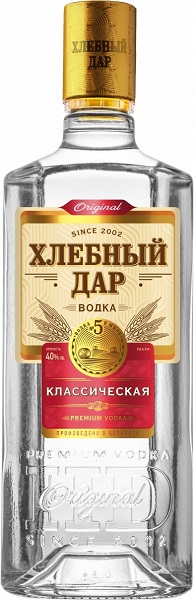 Водка Хлебный Дар Классическая (Khlibnij Dar Klassicheskaya) 0,7л Крепость 40%