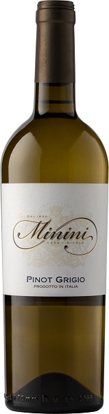 Вино Минини Пино Гриджио (Minini Pinot Grigio) белое сухое 0,75л Крепость 12%