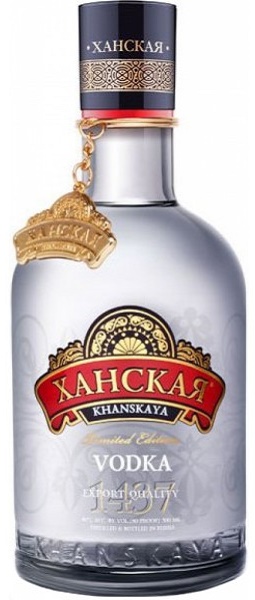 Водка Ханская Лимитед Эдишн (Khanskaya Limited Edition) классическая 0,5л Крепость 40%