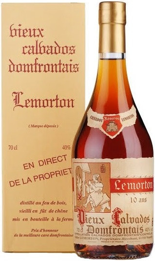 Кальвадос Лемортон Вье Домфронтэ (Lemorton Vieux Calvados) 10 лет 0,7л 40% в подарочной коробке