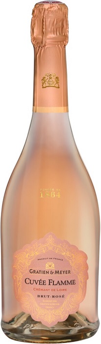 Вино игристое Гратьен & Мейер Кюве Фламм Креман де Луар (Gratien & Meyer) розовое брют 0,75л 12%