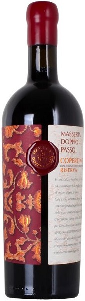 Вино Массерия Доппио Пассо Копертино Ризерва (Doppio Passo) красное полусухое 0,75л Крепость 14%