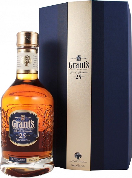 Виски Грантс Эйджт (Grants Aged) 25 лет 0,7л Крепость 40% в подарочной коробке