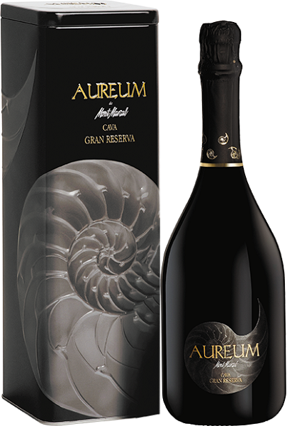 Вино игристое Кава Ауреум Брют Натуре Гран Резерв (Aureum) белое брют 0,75л 12% в подарочной коробке