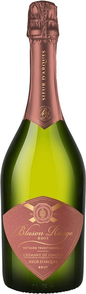 Вино игристое Бласон Руж Розе Креман де Лиму (Blason Rouge) розовое брют 0,75л 12%