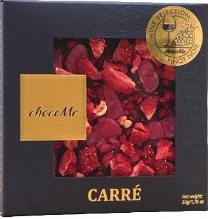 50B103 Шоколад ChocoMe горьский с клубникой, малиной и засахаренными лепестками роз 55гр