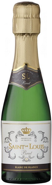 Вино игристое Сэн-Луи Блан де Блан (Saint-Louis Blanc de Blancs) белое брют 0,2л Крепость 11%