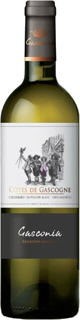 Вино Гаскониа Коломбар-Совиньон Блан-Гро Мансенг (Gasconia Colombard) белое сухое 0,75л Крепость 11%