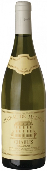 Вино Шато де Малини Шабли Вьей Винь (Chateau de Maligny Chablis) белое сухое 0,75л 12,5%