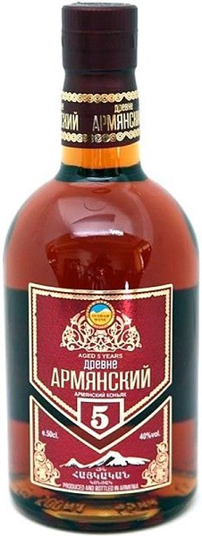 Коньяк Древне Армянский (Cognac Ancient Armenian) 5 лет 0,5л Крепость 40%