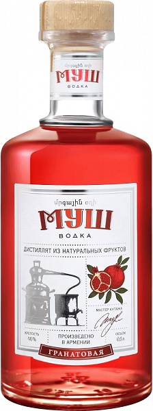 Водка Муш Гранатовая (Vodka Mush Garnet) 0,5л Крепость 40%