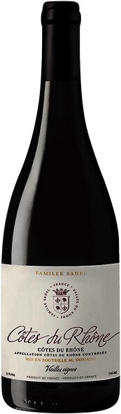 !Вино Фамий Садель Кот дю Рон (Famille Sadel Cotes du Rhone) красное сухое 0,75л Крепость 15%