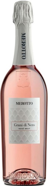 Вино игристое Меротто Грани Роза ди Неро (Merotto) розовое брют 0,75л Крепость 11,5%