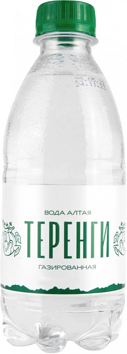 Вода Теренги (Terengi) минеральная газированная 0,33л в пластиковой бутылке