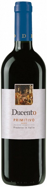 Вино Дученто Примитиво (Ducento Primitivo) красное полусухое 0,75л Крепость 13%