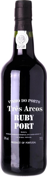 Вино ликерное Портвейн Трес Аркос Руби Порто (Tres Arcos) сладкое 0,75л Крепость 19,5%