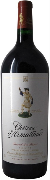 Вино Шато д'Армайяк Пойяк 5-й Гран Крю (Chateau d'Armailhac Pauillac) красное сухое 1,5л 13,5%