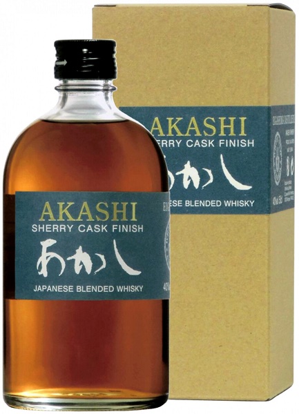 Виски Акаши Шерри Каск Финиш (Akashi Blended Sherry Cask) 3 года 0,5л 40% в подарочной коробке