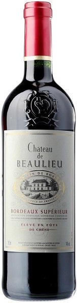 Вино Шато де Болье Бордо Сюпериор (Chateau de Beaulieu Bordeaux Superieur) красное сухое 0,75л 13,5%