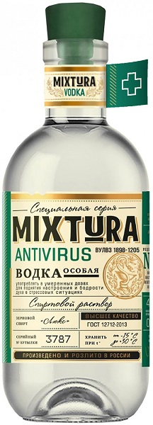 Водка Микстура Антивирус (Mixtura Antivirus) 0,5л Крепость 40%