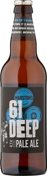 Пиво Марстонс 61 Глубина Пейл Эль (Beer Marston's 61 Deep Pale Ale) светлое 0,5л Крепость 4,1%