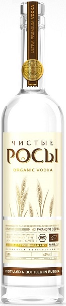 Водка Чистые Росы из Ржаного Зерна (Vodka Chistye Rosy from Rye Grain) 1л Крепость 40%