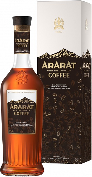 Коньяк Арарат со вкусом Кофе (Cognac Ararat with the taste of Coffee) 0,5л 30% в подарочной коробке