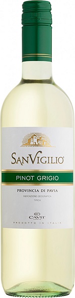 Вино Санвиджилио Пино Гриджио (Sanvigilio Pinot Grigio) белое сухое 0,75л Крепость 12%