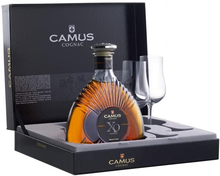 Коньяк Камю Элеганс (Cognac Camus Elegance) XO 0,7л Крепость 40% в п/уп с бокалами