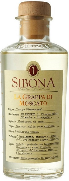 Граппа Сибона ди Москато (Sibona di Moscato) 0,5л Крепость 40%