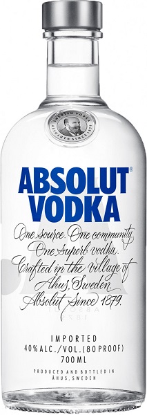 Водка Абсолют (Vodka Absolut) 0,7л крепость 40%