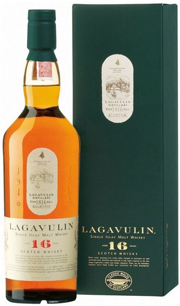 Виски Лагавулин Молт 16 лет (Lagavulin Malt 16 Years) 0,75л Крепость 43% в подарочной коробке