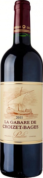 Вино Ля Габар де Круазэ-Баж (La Gabare de Croizet-Bages) красное сухое 0,75л Крепость 13%