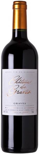 Вино Шато де Грав Руж (Chateau des Graves Rouge) красное сухое 0,75л Крепость 13,5%