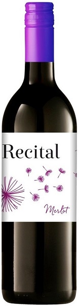 Вино Рецитал Мерло (Recital Merlot) красное сухое 0,75л Крепость 13%.